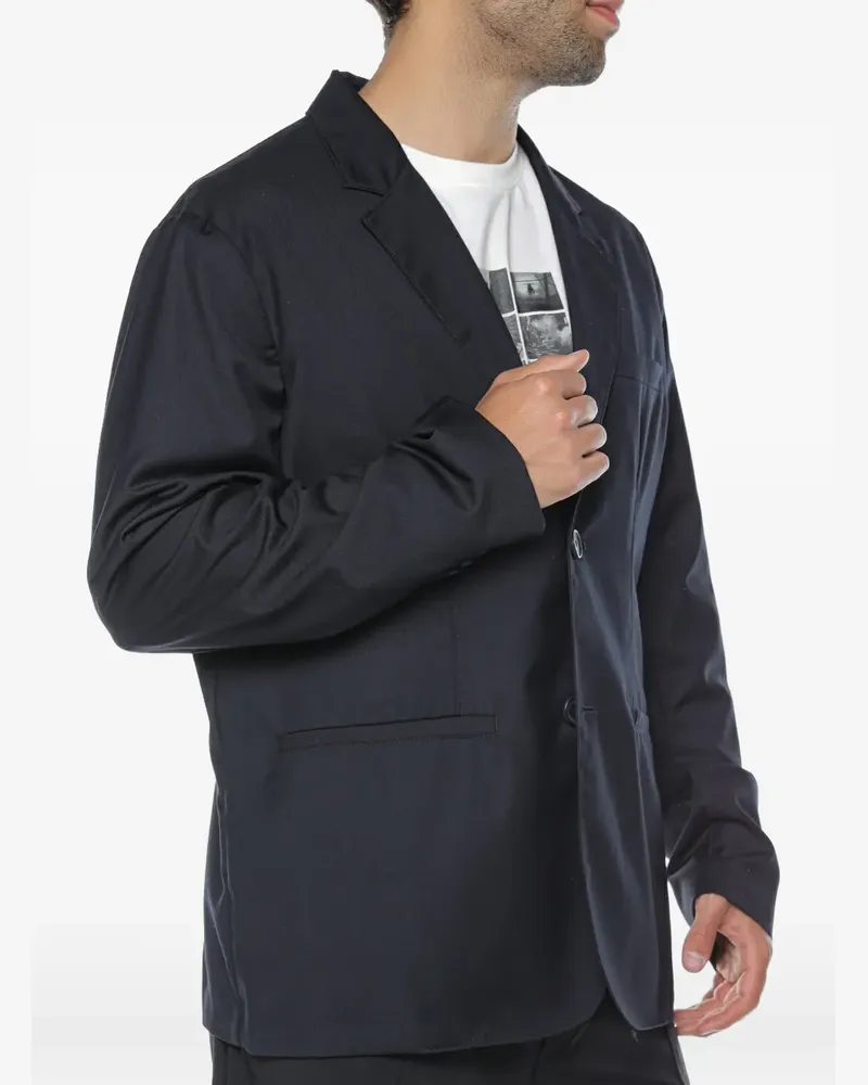 Armani Exchange notched-lapels single-breasted blazer - Blau Blau