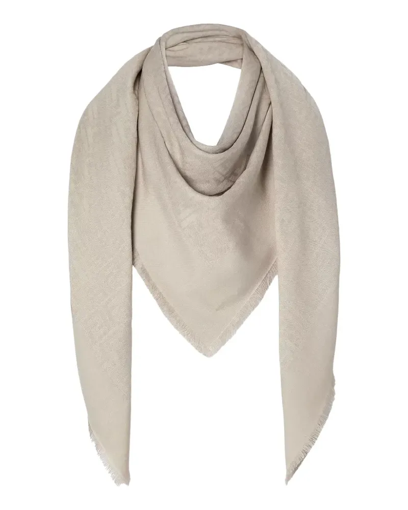 Fendi Schal mit FF-Logo - Nude Nude