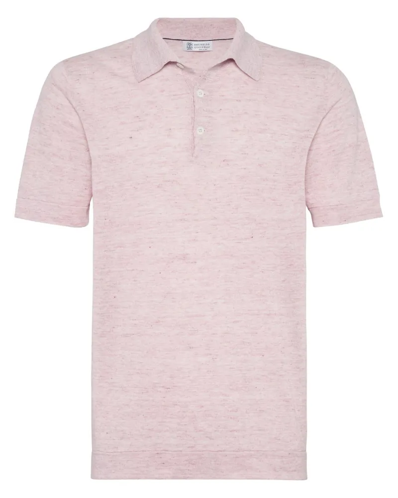 Brunello Cucinelli Poloshirt mit geripptem Kragen - Rosa Rosa