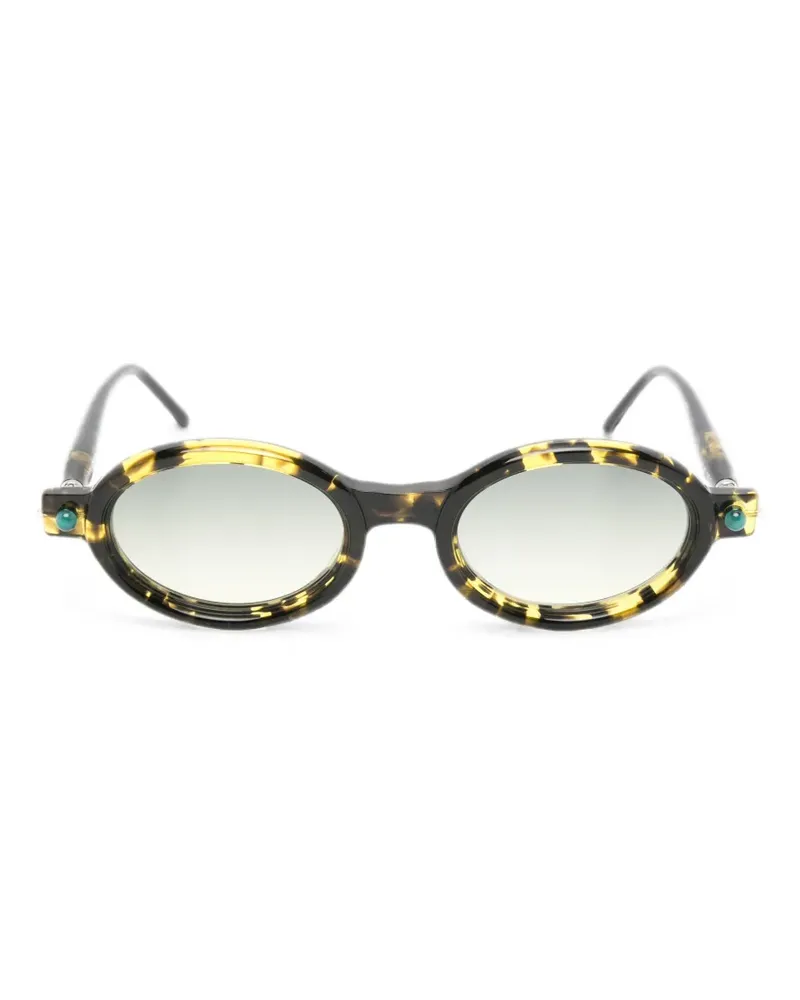 KUBORAUM Ovale Sonnenbrille in Schildpattoptik - Braun Braun