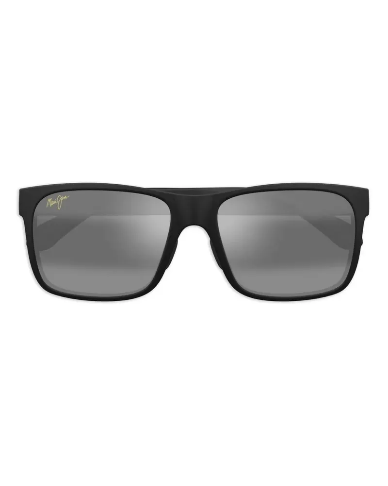 Maui Jim Sonnenbrille mit eckigem Gestell - Schwarz Schwarz