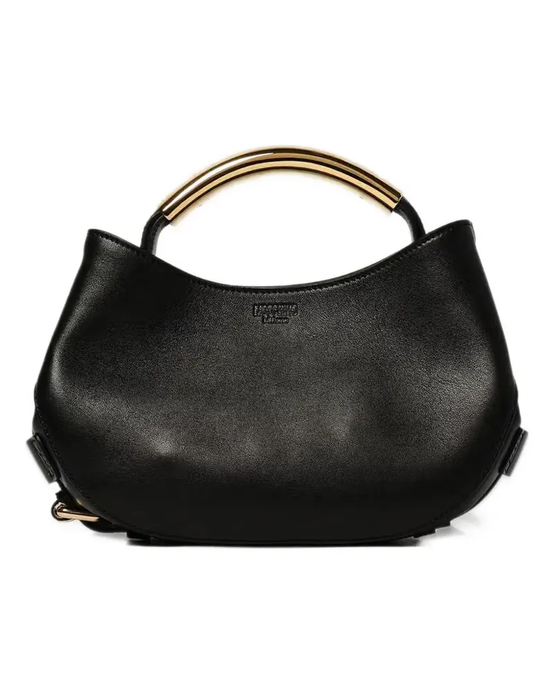 Moschino Schultertasche mit Metallhenkel - Schwarz Schwarz