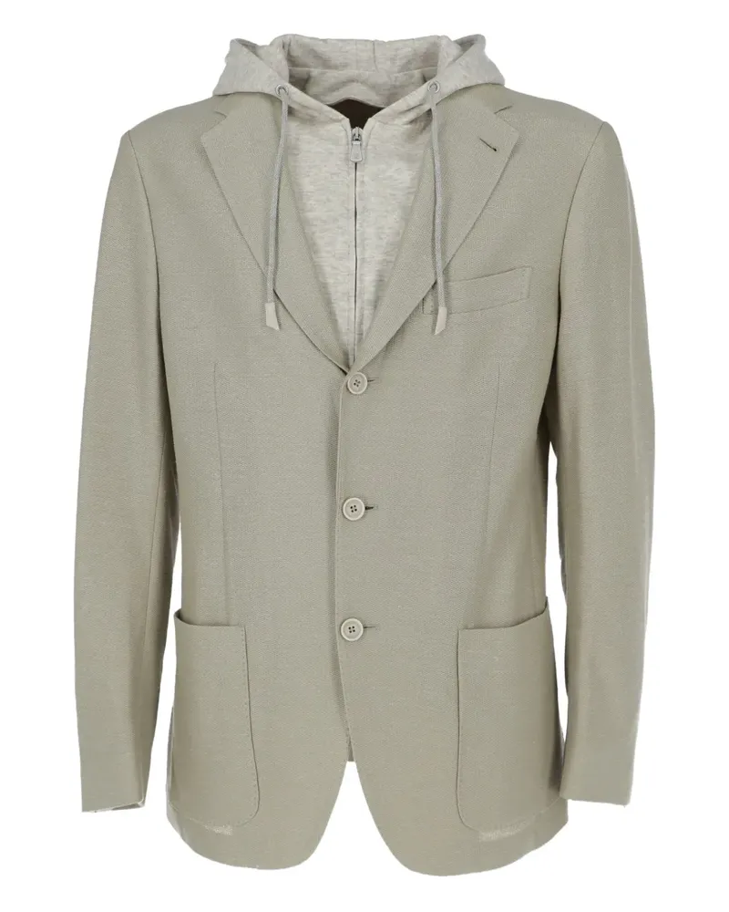 Eleventy Jacke mit Kapuze - Grau Grau