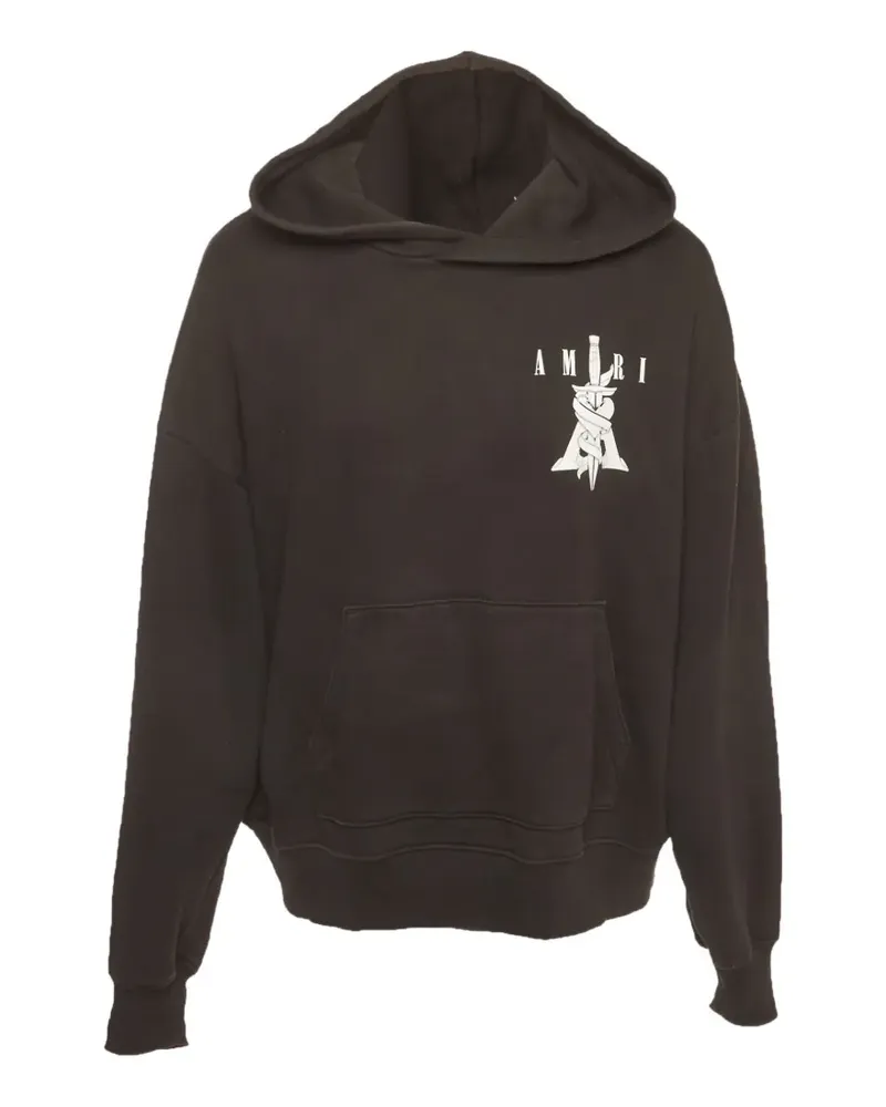 Amiri dagger-graphic logo hoodie - Schwarz Schwarz