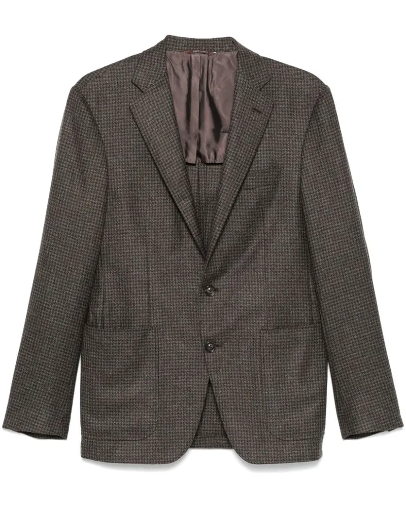 Canali Sakko mit Hahnentrittmuster - Braun Braun
