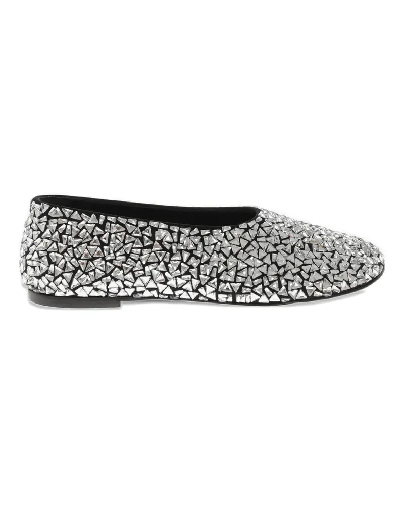 Proenza Schouler Glove crystal-embellished ballet flats - Silber Silber