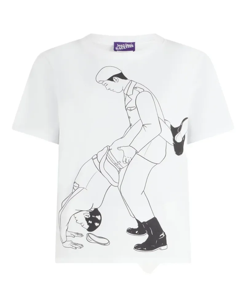 Jean Paul Gaultier T-Shirt mit Print - Weiß Weiß