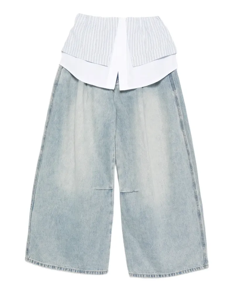 Feng Chen Wang Jeans mit Gürtelschlaufe - Blau Blau