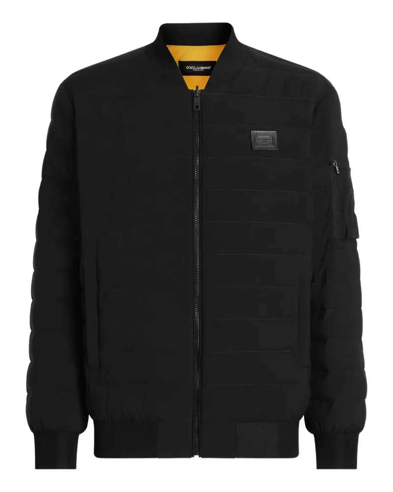 Dolce & Gabbana Gesteppte Jacke mit Reißverschluss - Schwarz Schwarz