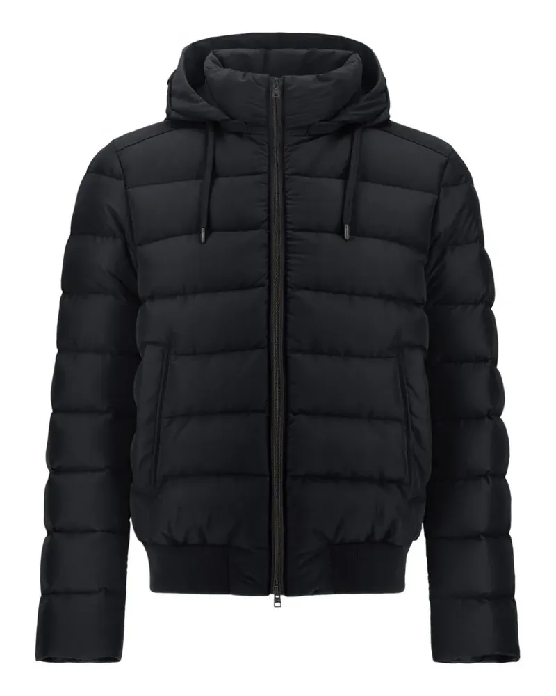Herno Gefütterte Kapuzenjacke - Schwarz Schwarz
