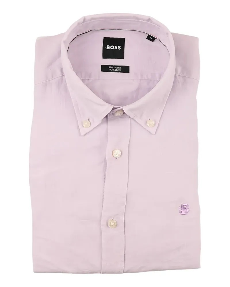 HUGO BOSS button-down embroidered shirt - Rosa Rosa