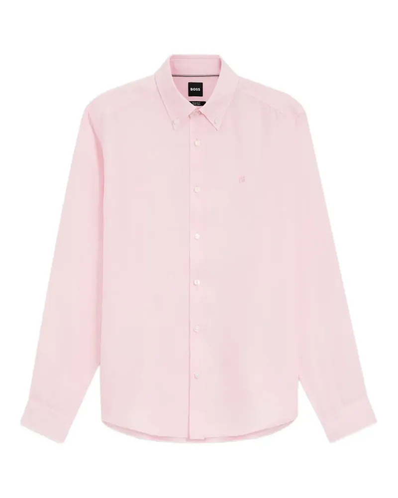 HUGO BOSS Klassisches Hemd aus Leinen - Rosa Rosa