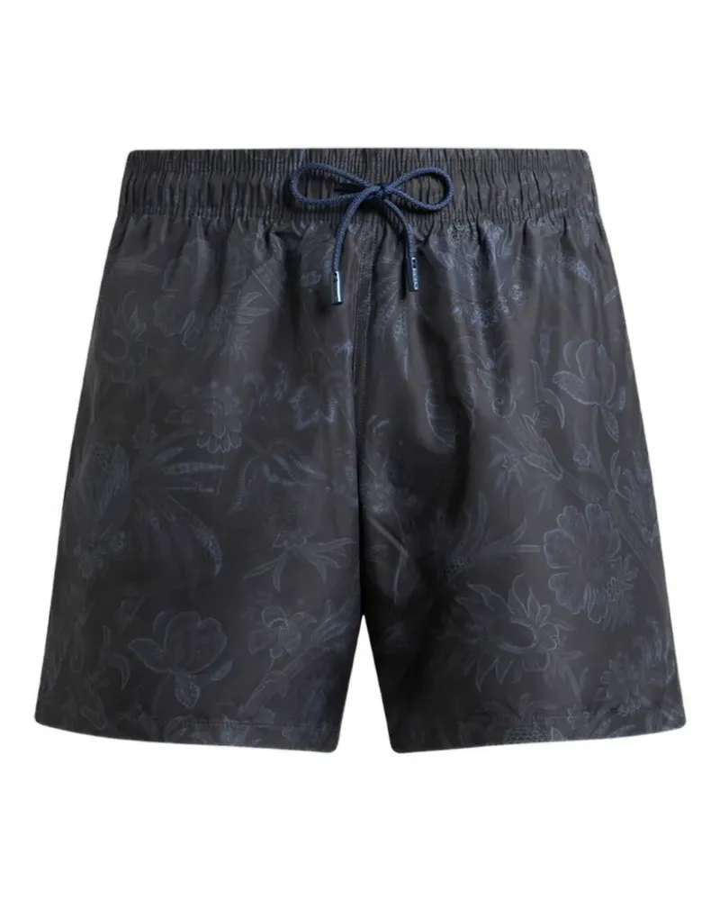 Etro floral-print swim shorts - Blau Blau