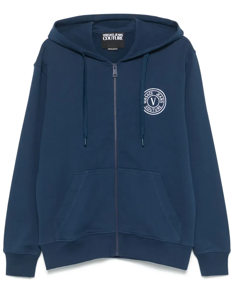 Versace Jeans Hoodie mit Logo-Stickerei - Blau Blau