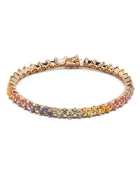 Suzanne Kalan 18kt Princess Stack Gelbgoldarmband mit Saphiren Gold