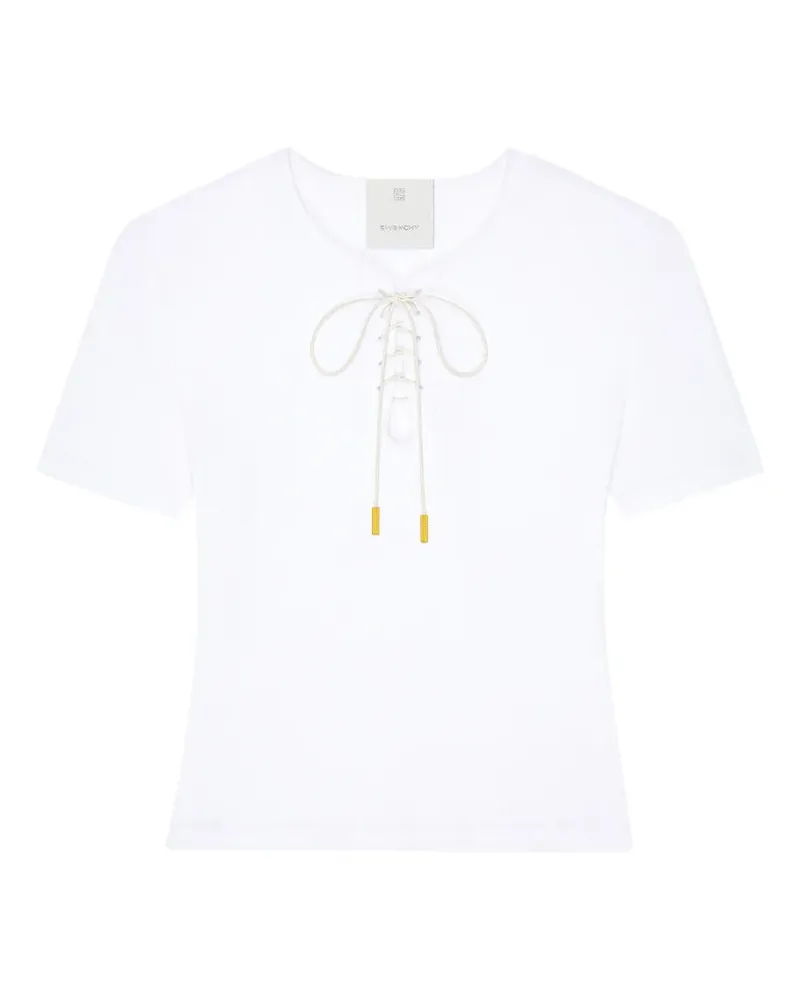 Givenchy T-Shirt mit Schnürung - Weiß Weiß