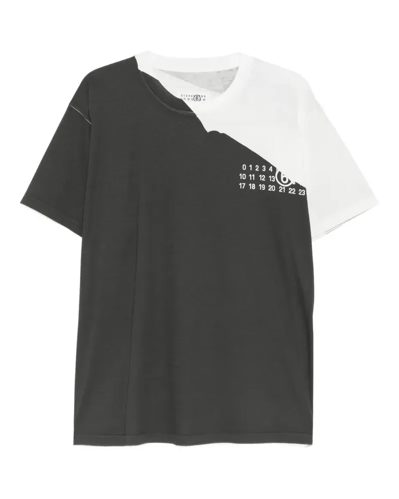 Maison Margiela T-Shirt mit Logo-Print - Schwarz Schwarz