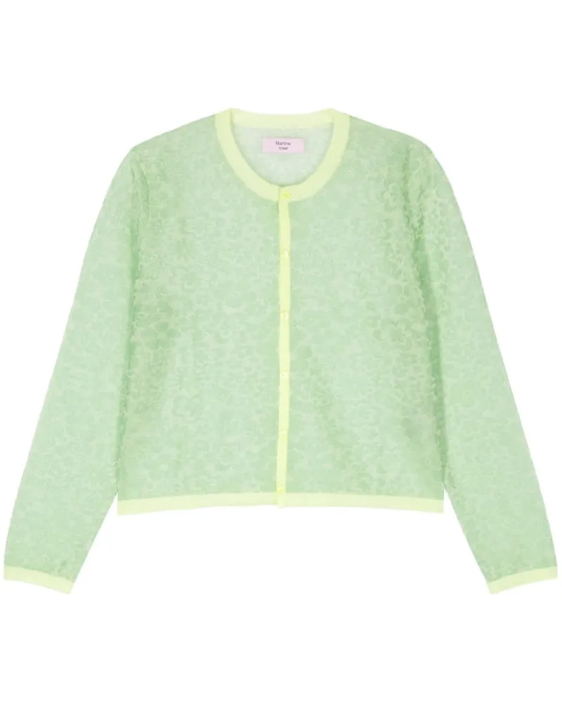 Martine Rose Cardigan mit Blumenjacquard - Grün Grün