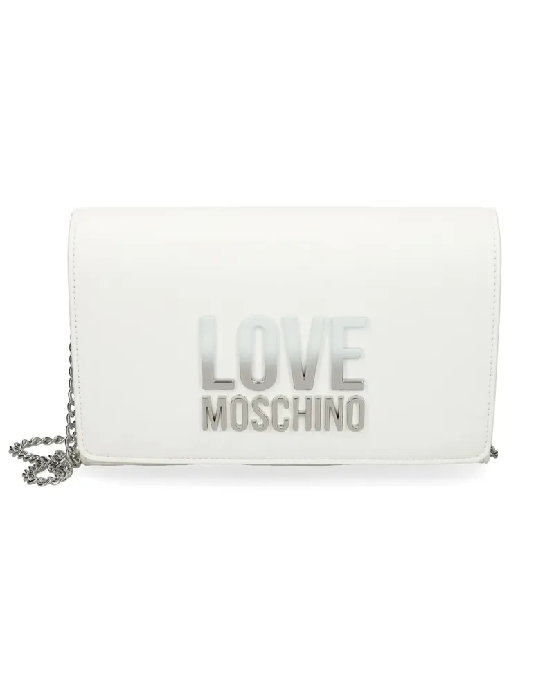 Moschino Umhängetasche mit Logo - Weiß Weiß