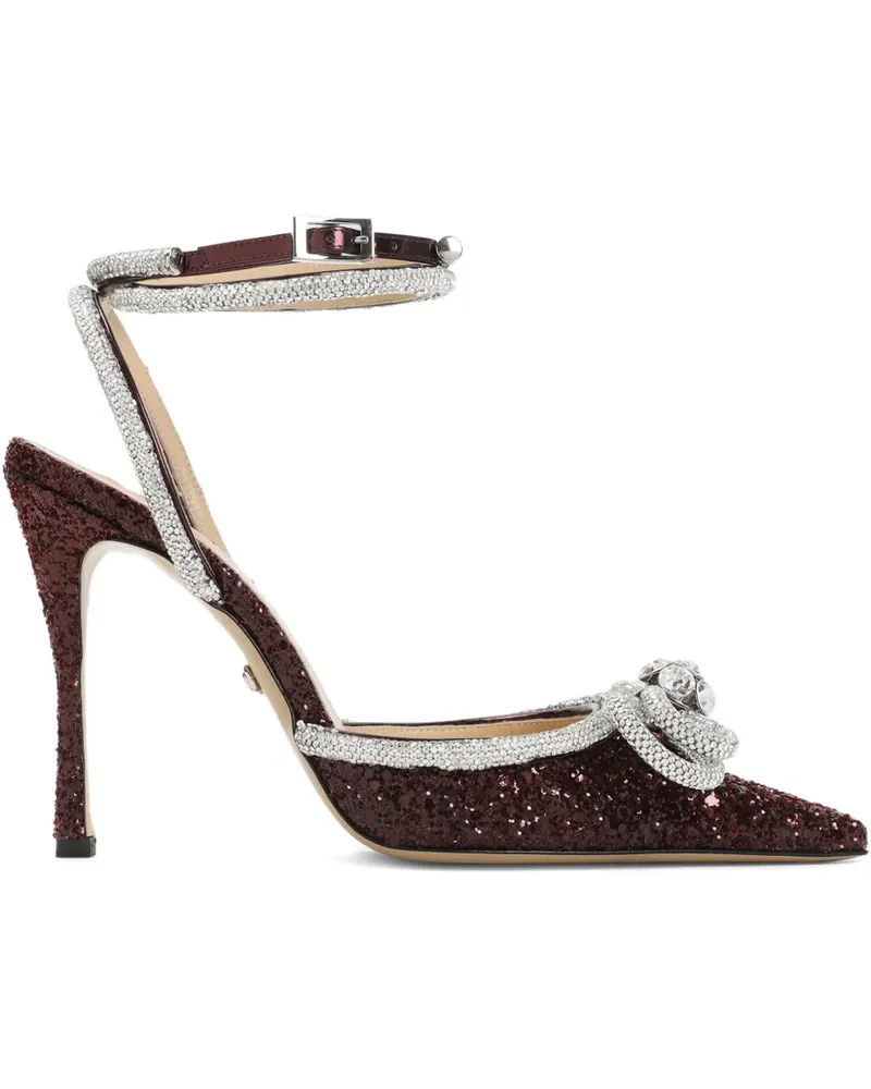 Mach & Mach Double Bow Pumps mit Kristallen 110mm - Rot Rot