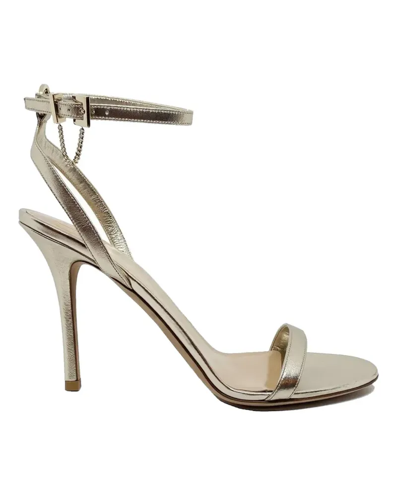 Valentino Garavani metallic-finish stiletto sandals - Gold Gold