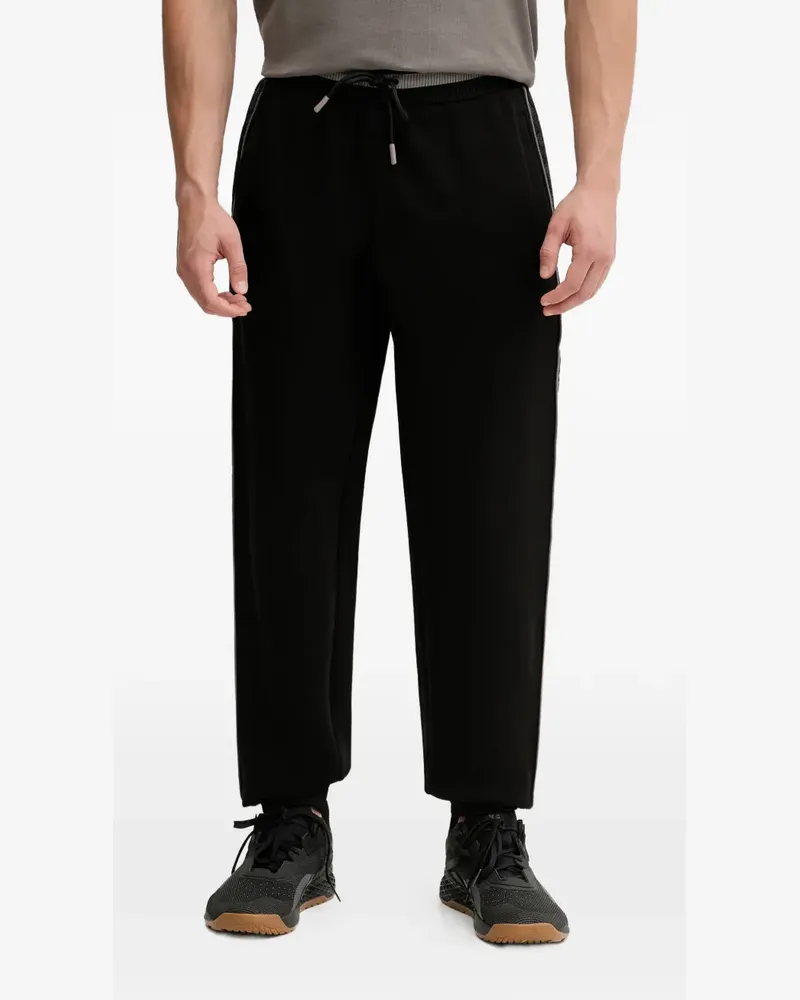 Guess elasticated-waistband track pants - Schwarz Schwarz