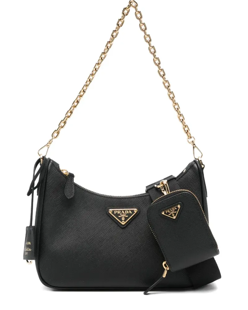 Prada leather shoulder bag - Schwarz Schwarz