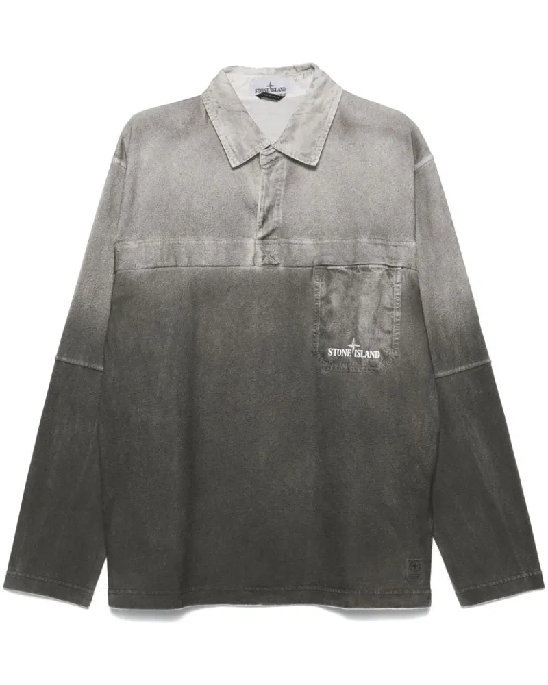 Stone Island Poloshirt mit Kompass-Print - Grau Grau