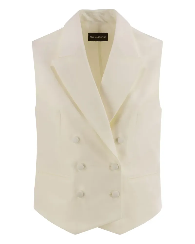 MVP Wardrobe Doppelreihige Weste - Nude Nude