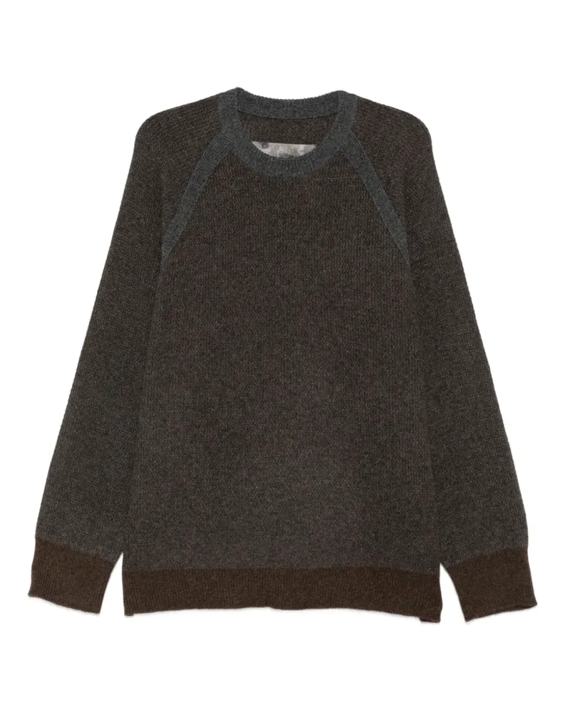 Ziggy Chen Pullover mit geflochtenen Kordeln und Raglanärmeln - Braun Braun