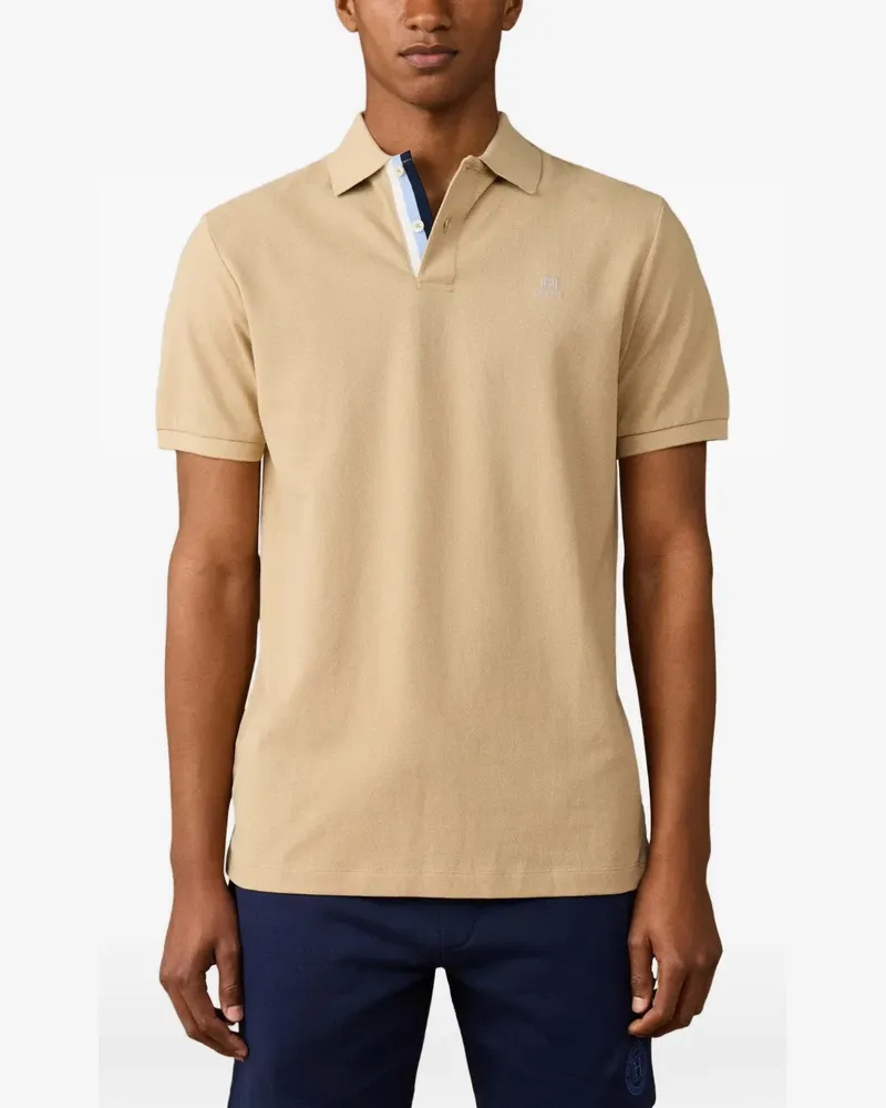 Hackett Poloshirt mit Logo-Stickerei - Nude Nude