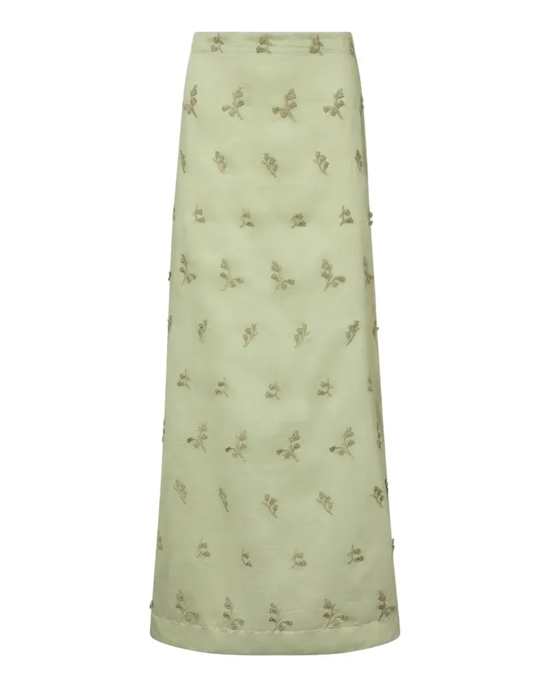 Altuzarra floral-embroidered skirt - Grün Grün