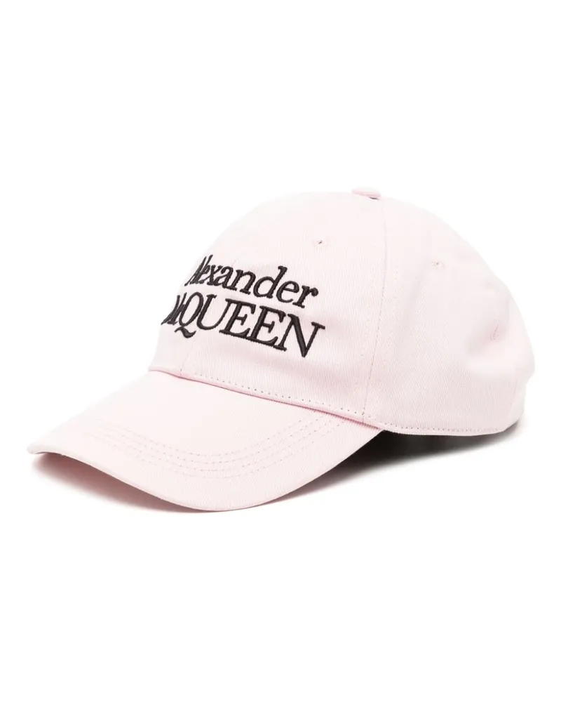 Alexander McQueen Baseballkappe mit Logo-Stickerei Rosa