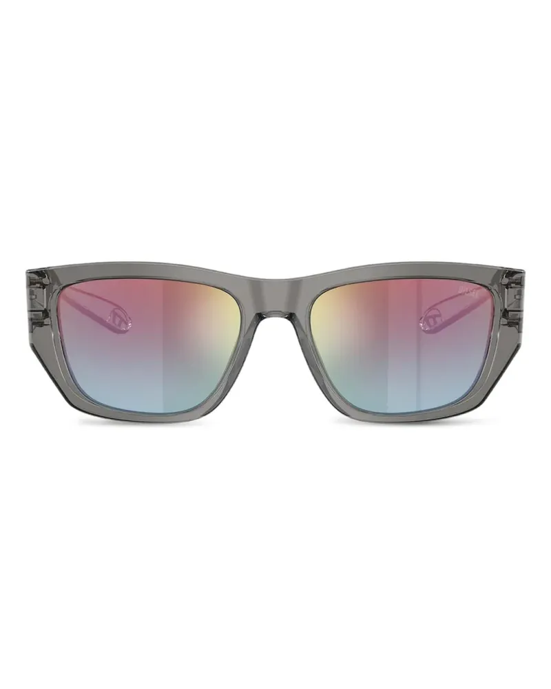Diesel Sonnenbrille mit eckigem Gestell - Grau Grau