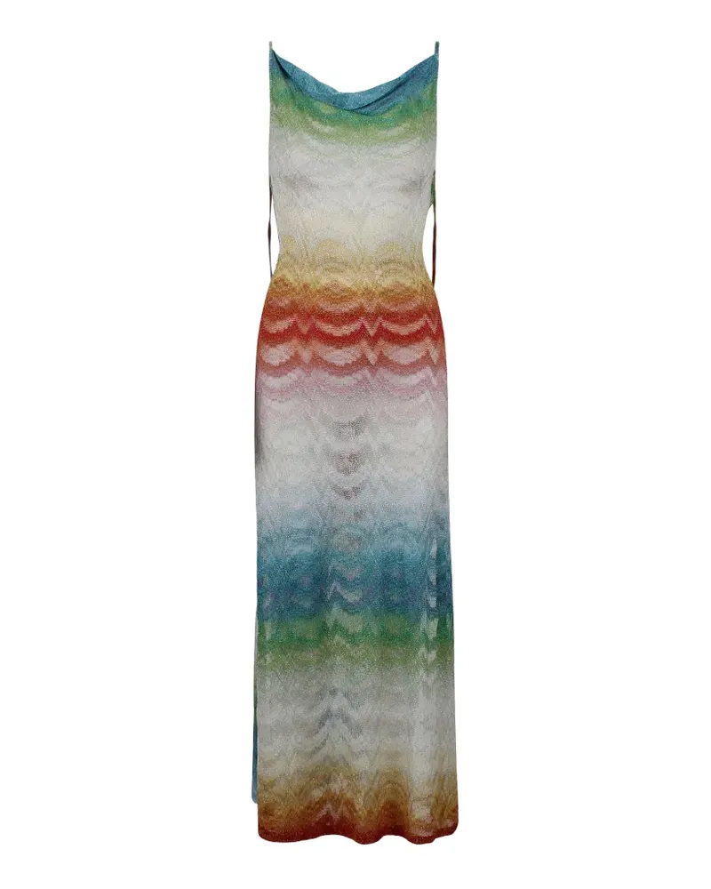 Missoni Strandkleid mit Wasserfallkragen - Weiß Weiß