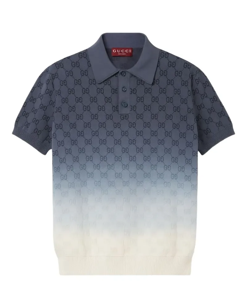 Gucci GG Poloshirt mit Farbverlauf - Blau Blau