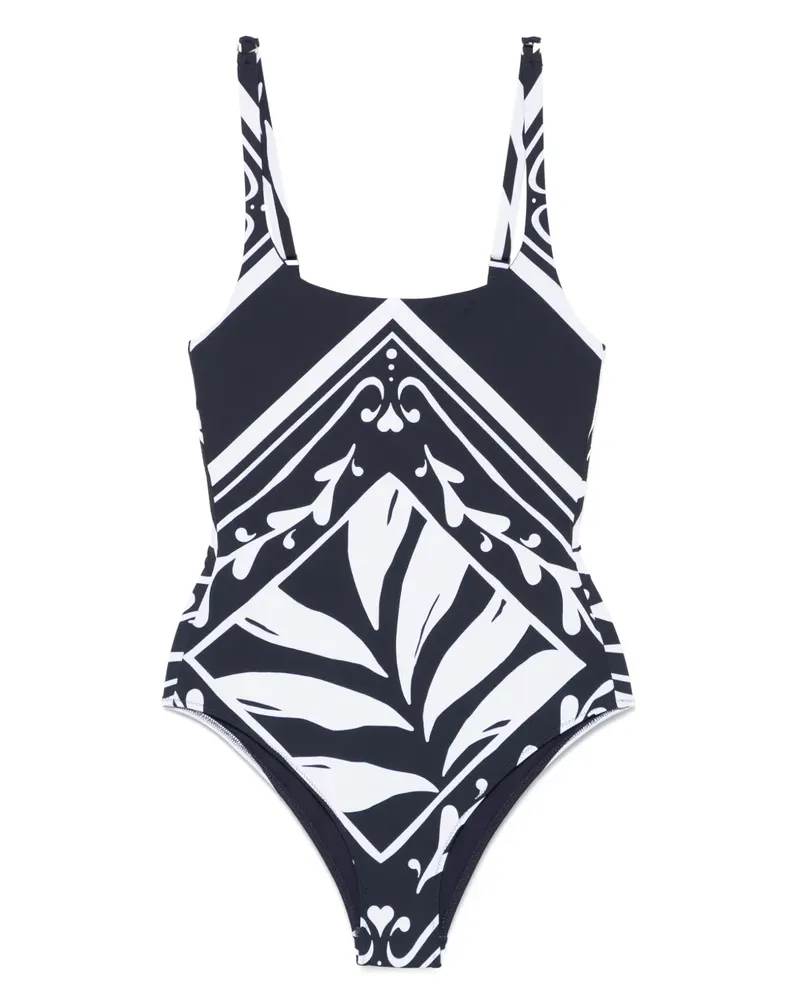 Twin-Set Badeanzug mit Print - Blau Blau
