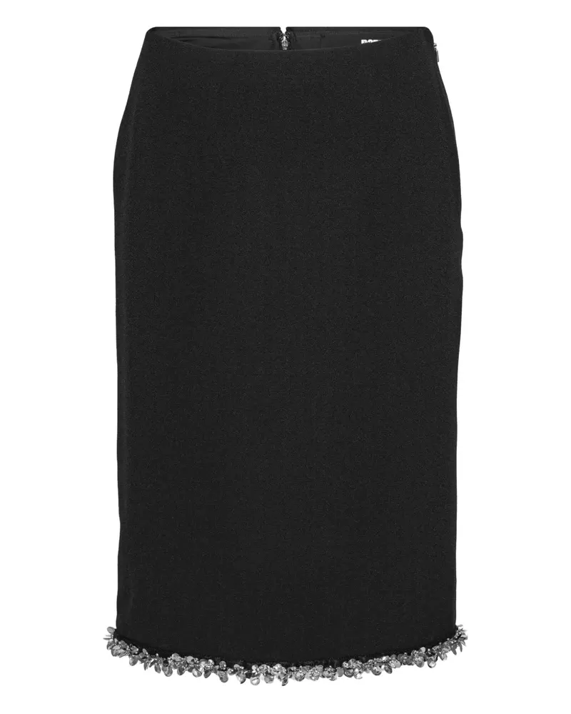 ROTATE Birger Christensen Verzierter Midirock - Schwarz Schwarz