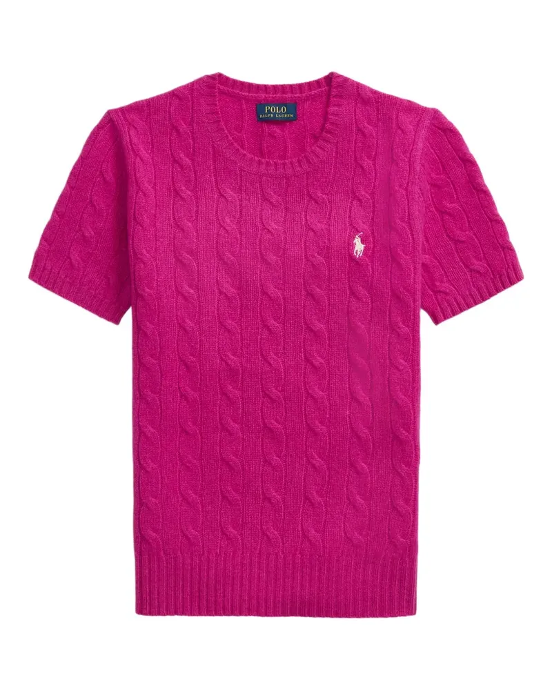 Ralph Lauren cable knit short-sleeve sweater - Rosa Rosa