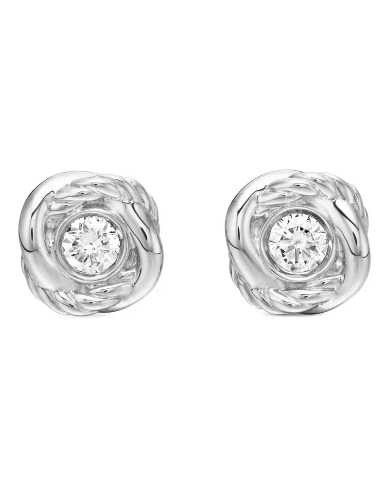 David Yurman Infinity Sterlingsilber-Ohrstecker mit Diamanten (6,8mm Silber