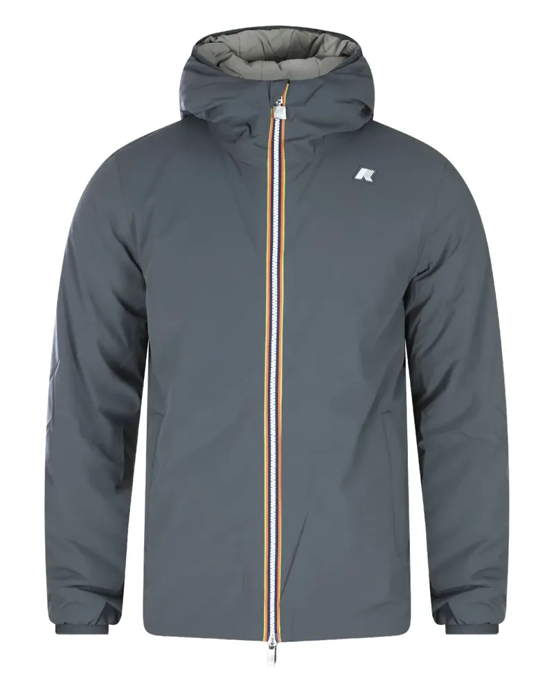 K-Way Jack ST Warm Reversible hooded zip-up jacket - Grau Grau