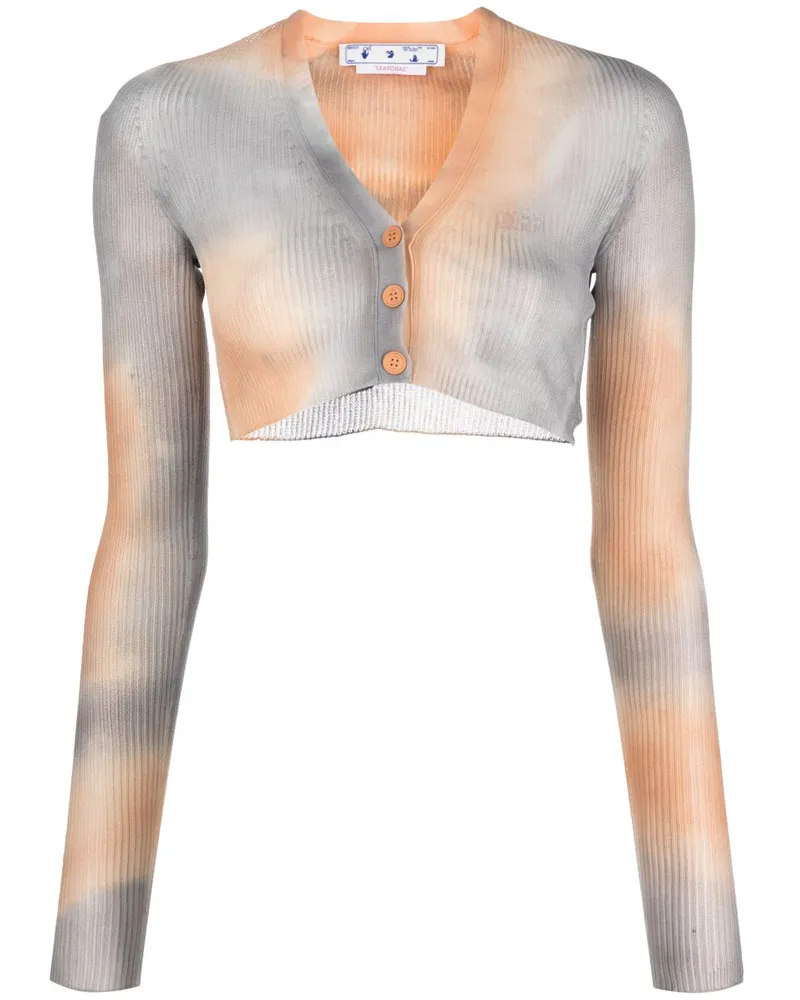 OFF-WHITE Cardigan mit ausgeblichenen Wirkungen - Orange Orange