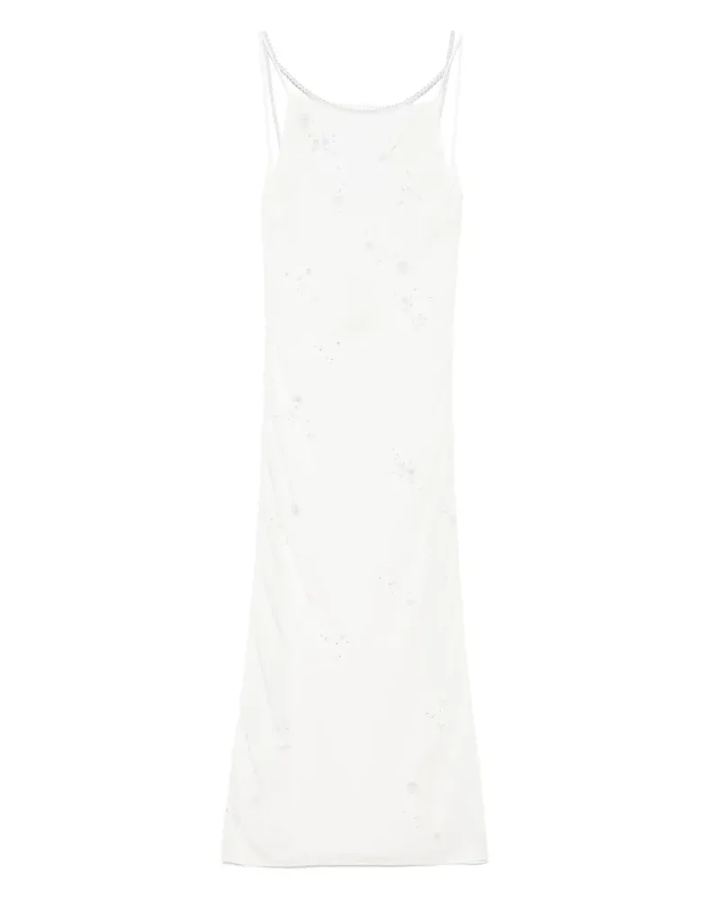 BERNADETTE Maxikleid mit Perlenstickerei - F77 - IVORY WITH PEARL EMBROIDERY & NECKLACE F77