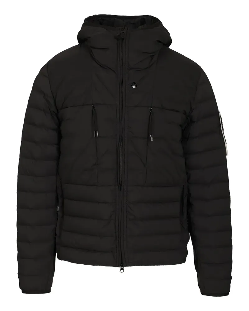 Stone Island quilted hooded coat - Schwarz Schwarz