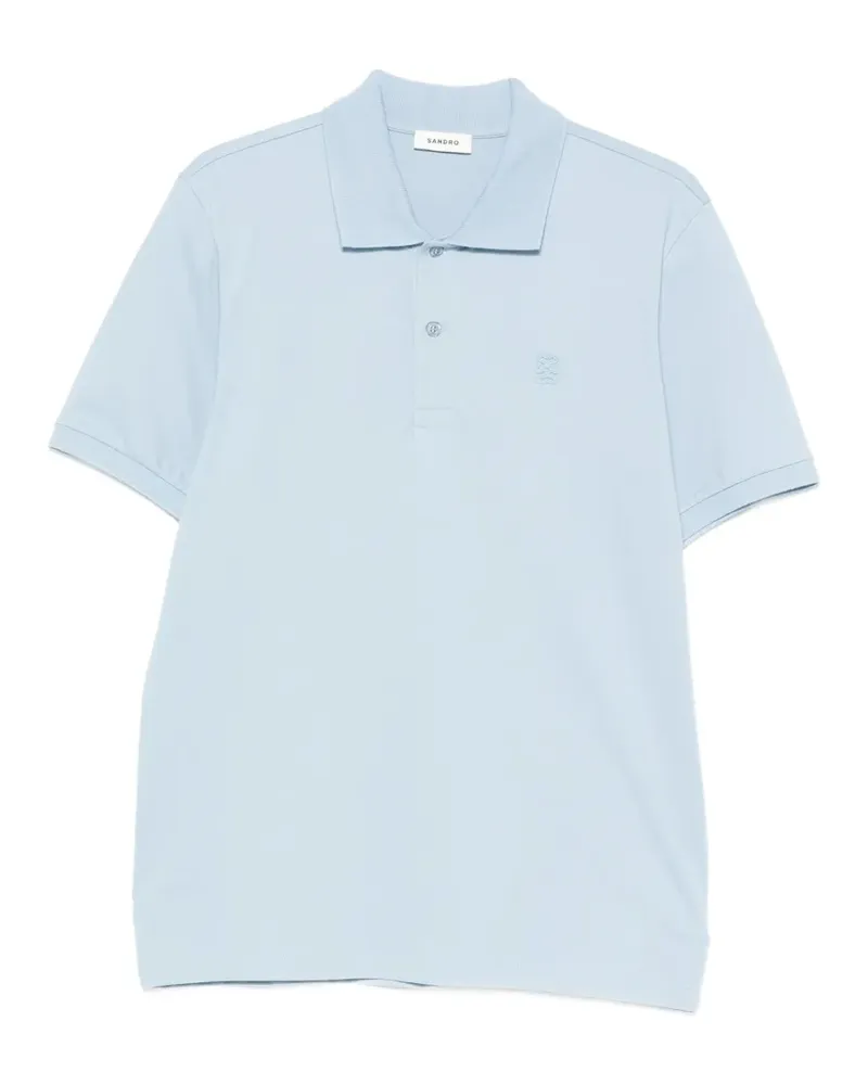 Sandro Poloshirt mit Logo-Patch - Blau Blau