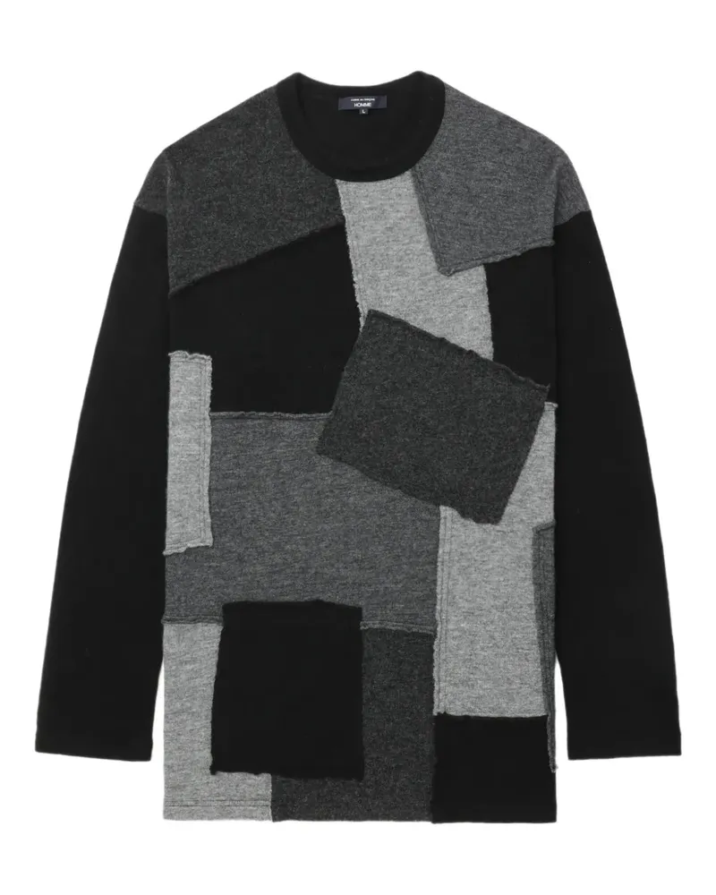 Comme des Garçons Patchwork-Pullover mit Rundhalsausschnitt - Schwarz Schwarz