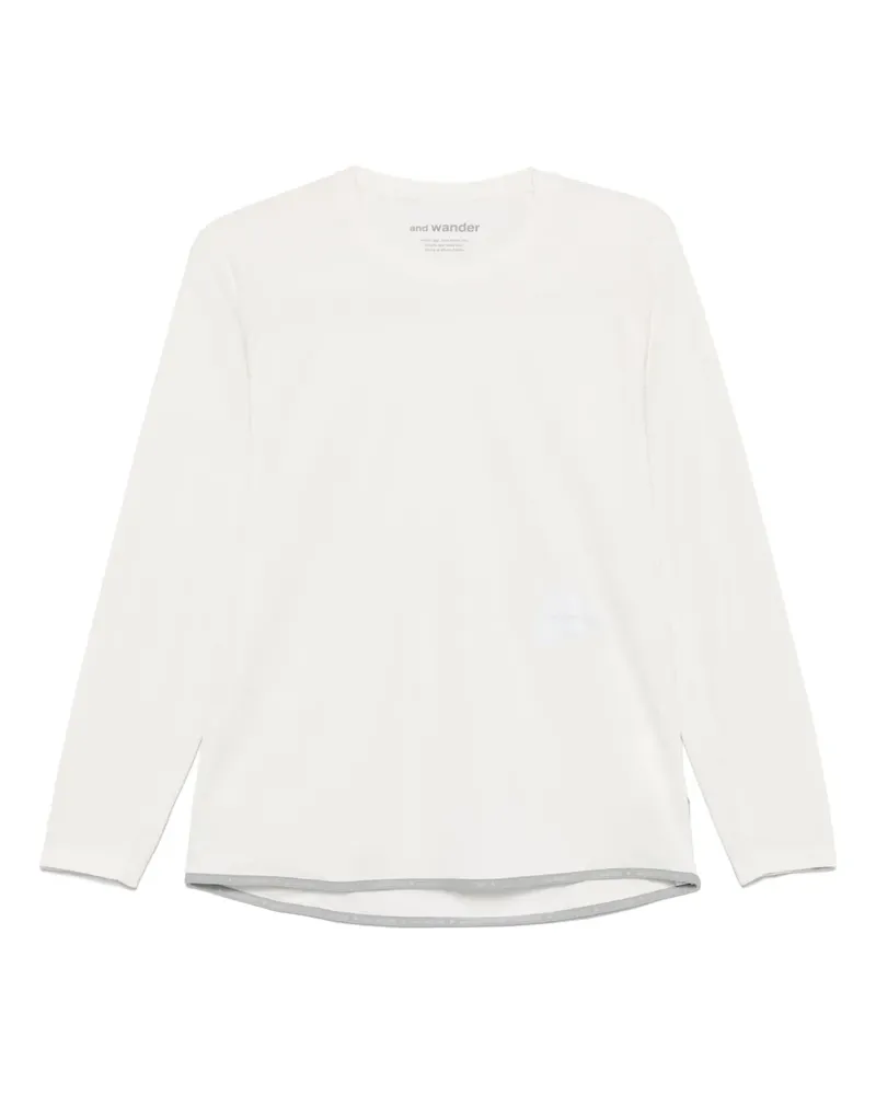 and wander T-Shirt mit Logo-Print - Nude Nude