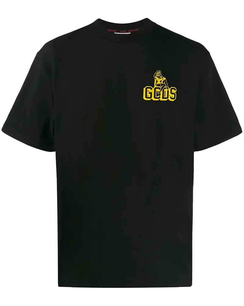 GCDS T-Shirt mit Logo-Print - Schwarz Schwarz