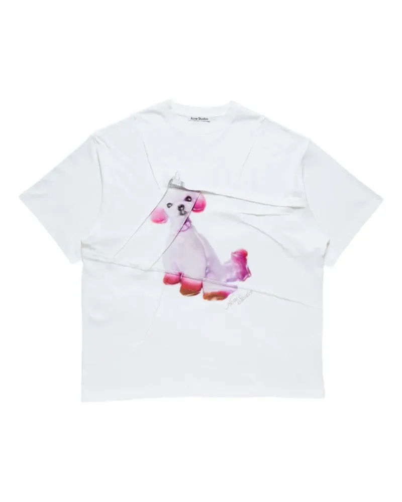 Acne Studios T-Shirt mit grafischem Print - Weiß Weiß
