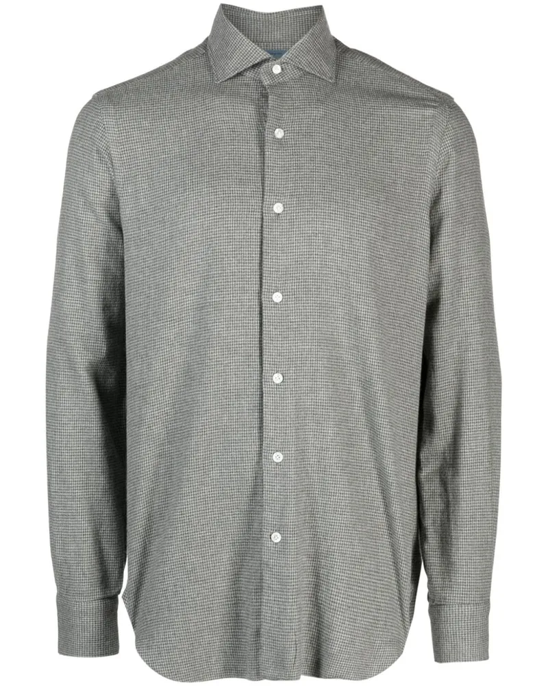 BARBA Kariertes Hemd - Grau Grau